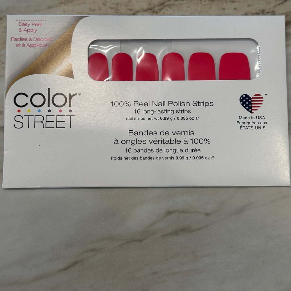 Color Street Nail Polish Strips Kissing Booth Pink New in Package